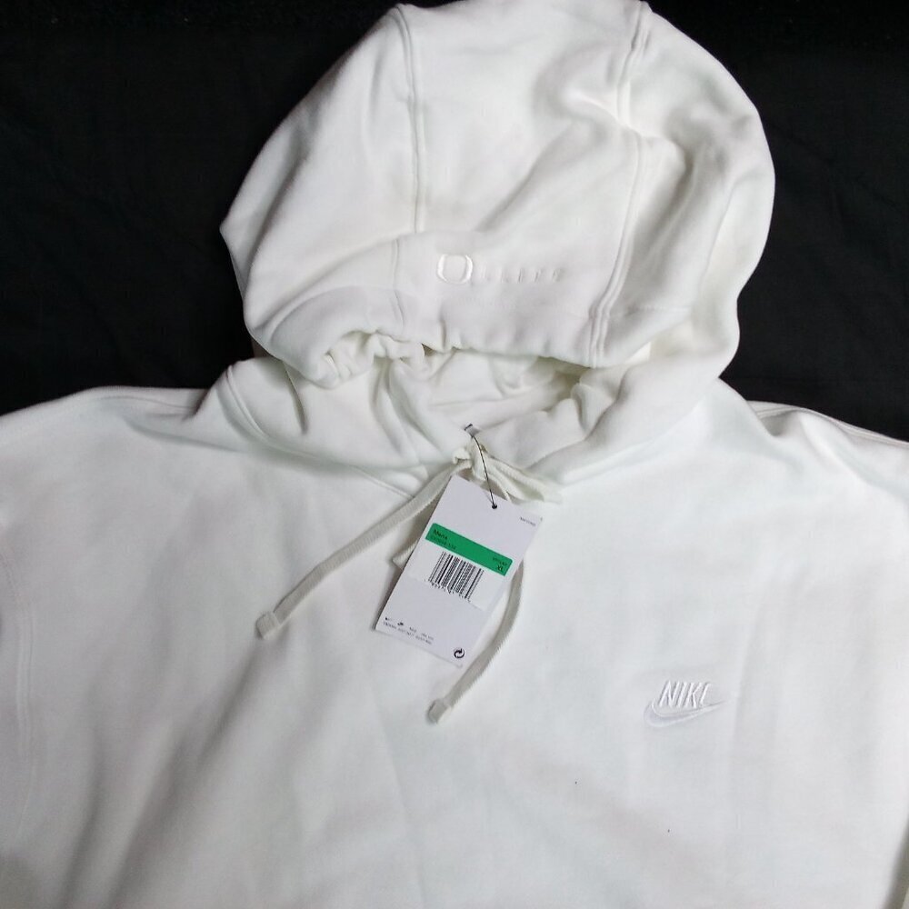 NWT Nike Oregon Ducks Elite Hoodie Sweatshirt White/White